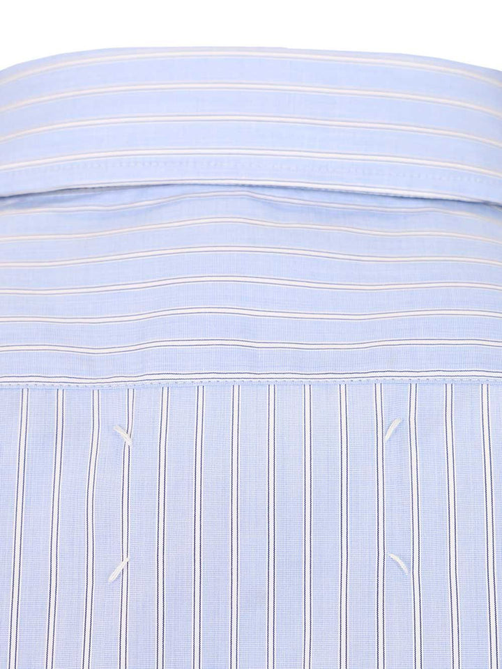 Maison Margiela Tailored Striped Cotton Shirt Shirts - Blue | c12781e74757a87bba22901f8caaac5a3e21d6f6