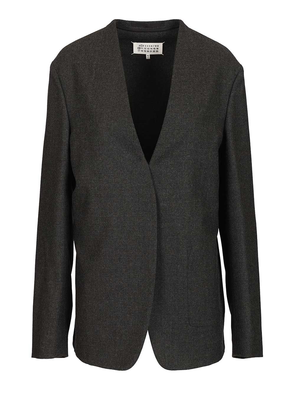 Maison Margiela Minimal Wool Jacket Jackets - Grey | 055c208de3135e6ab75934307fd4e78bc4f77e9f