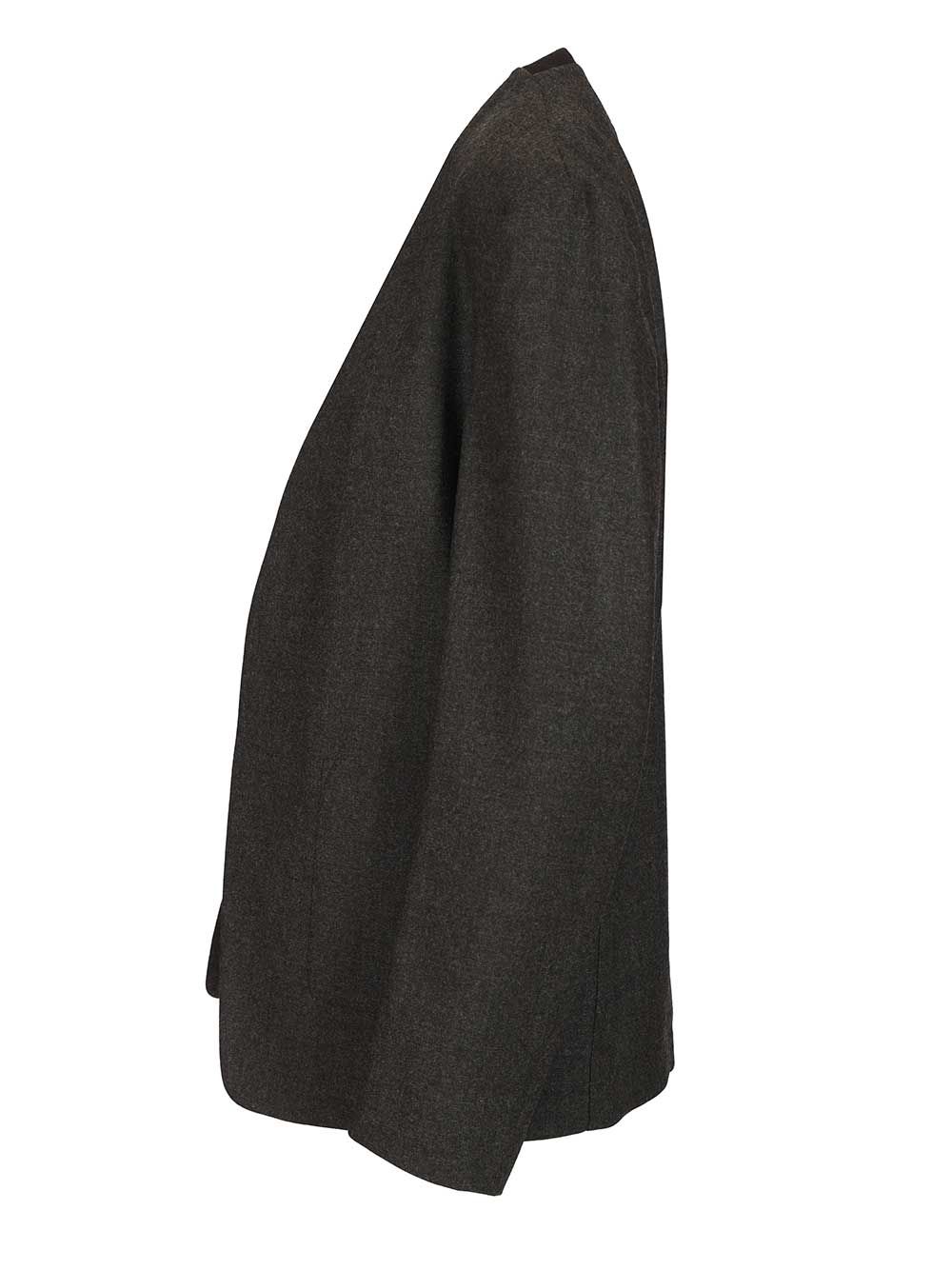Maison Margiela Minimal Wool Jacket Jackets - Grey | 4c6e729c51028d9381e4cf46a31b59258d1bb52f