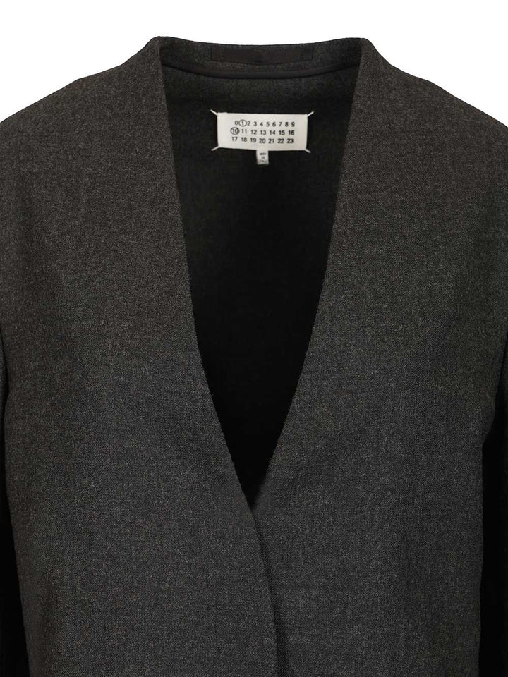 Maison Margiela Minimal Wool Jacket Jackets - Grey | 9a3523a34b082f0ad82ded98a0a79bb4a1cb4be9