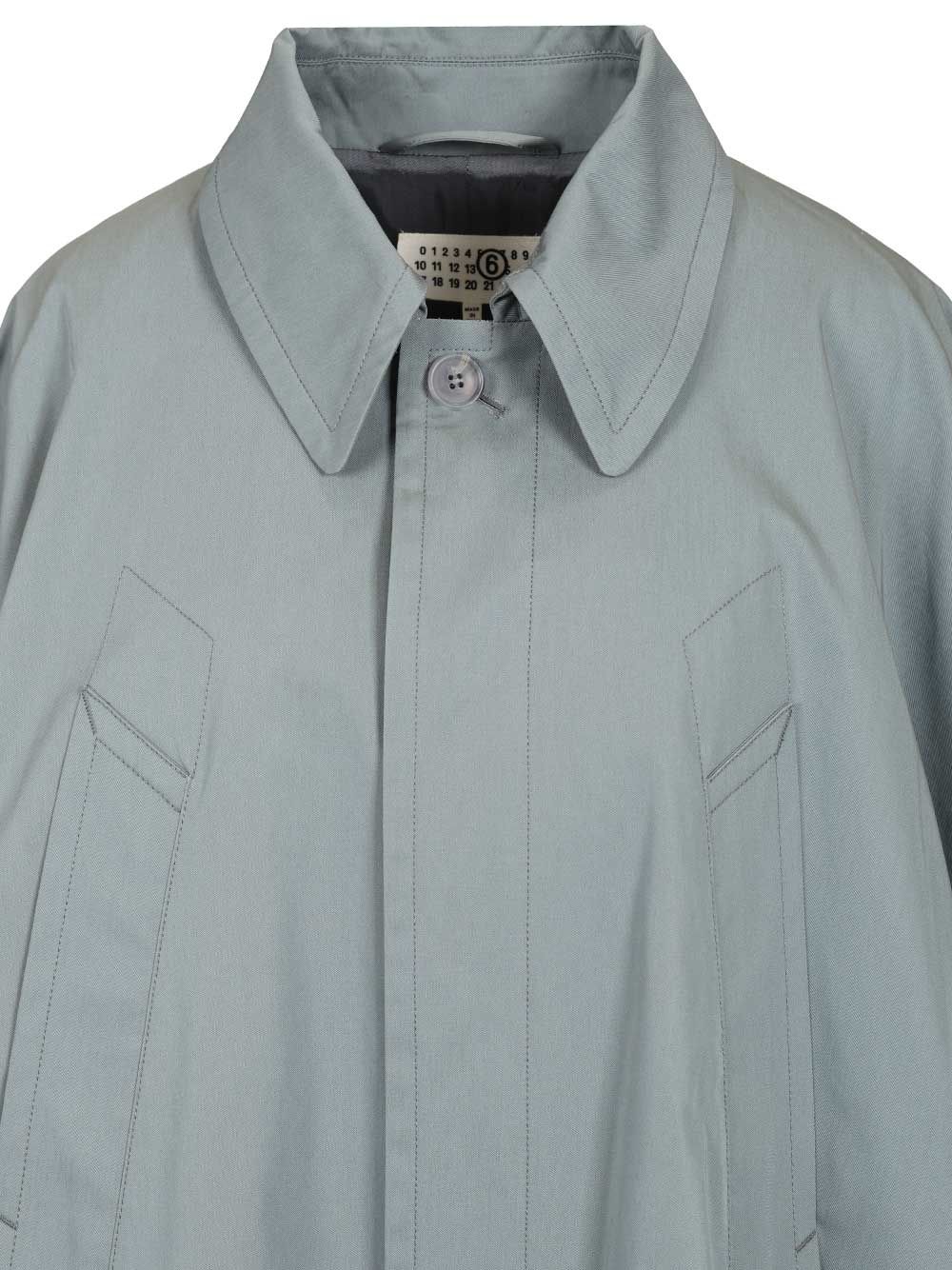 Mm6 Maison Margiela Mm6 Margiela Trench Coat Coats - Blue | a93c1258d21b418851fdd6dd892e1bfea48d18da