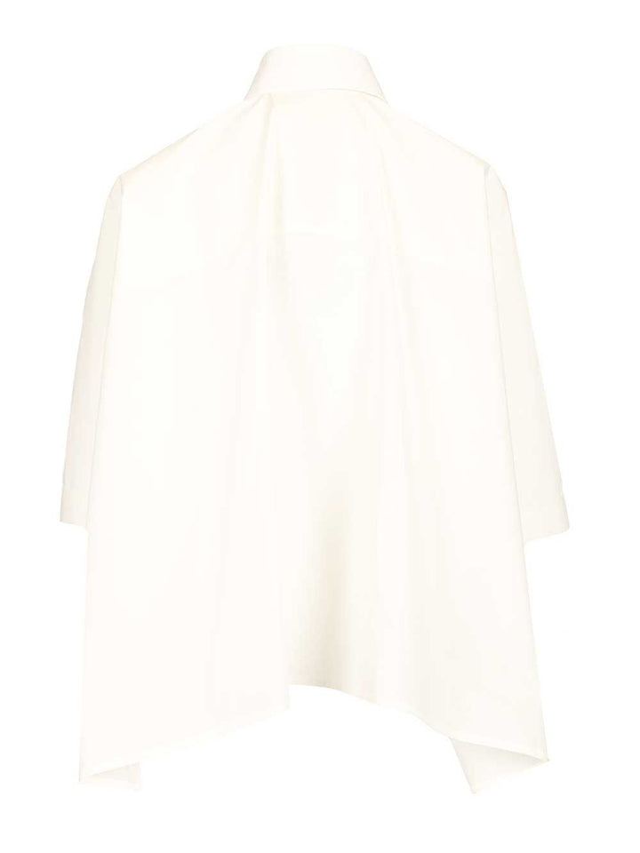 Mm6 Maison Margiela Cropped Shirt Shirts - White | 24ab80c0b1963b32ea2bd2aa60b13ae64e79c542