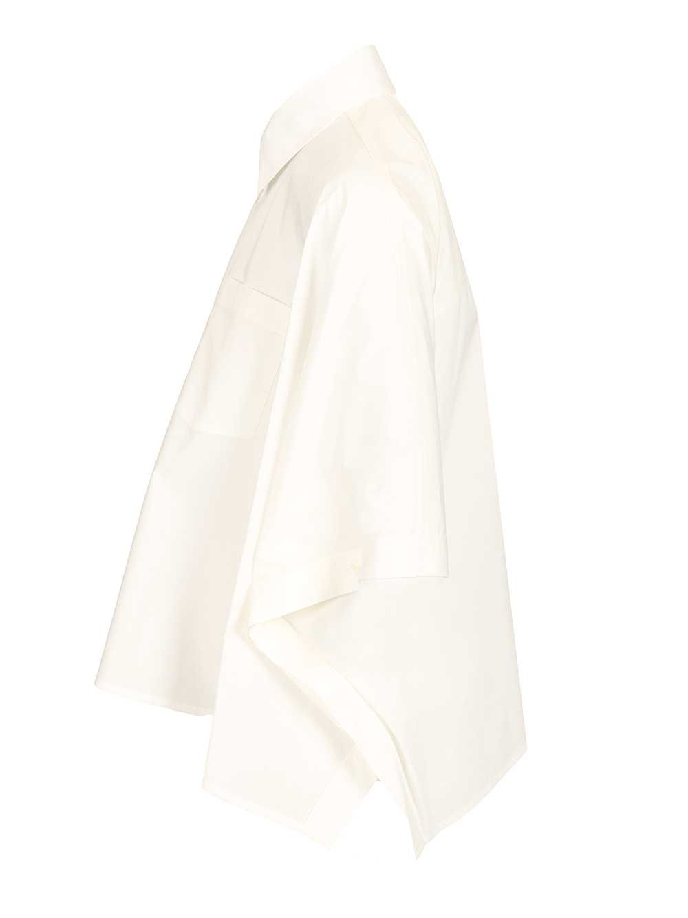 Mm6 Maison Margiela Cropped Shirt Shirts - White | 15ef6263497679598df7210cb39006d8659dce1d