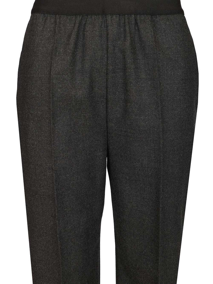 Maison Margiela Straight Wool Trousers - Grey | 7c1cc4ea91e1fcb2b17cd4eb26f951ab18b6efb3