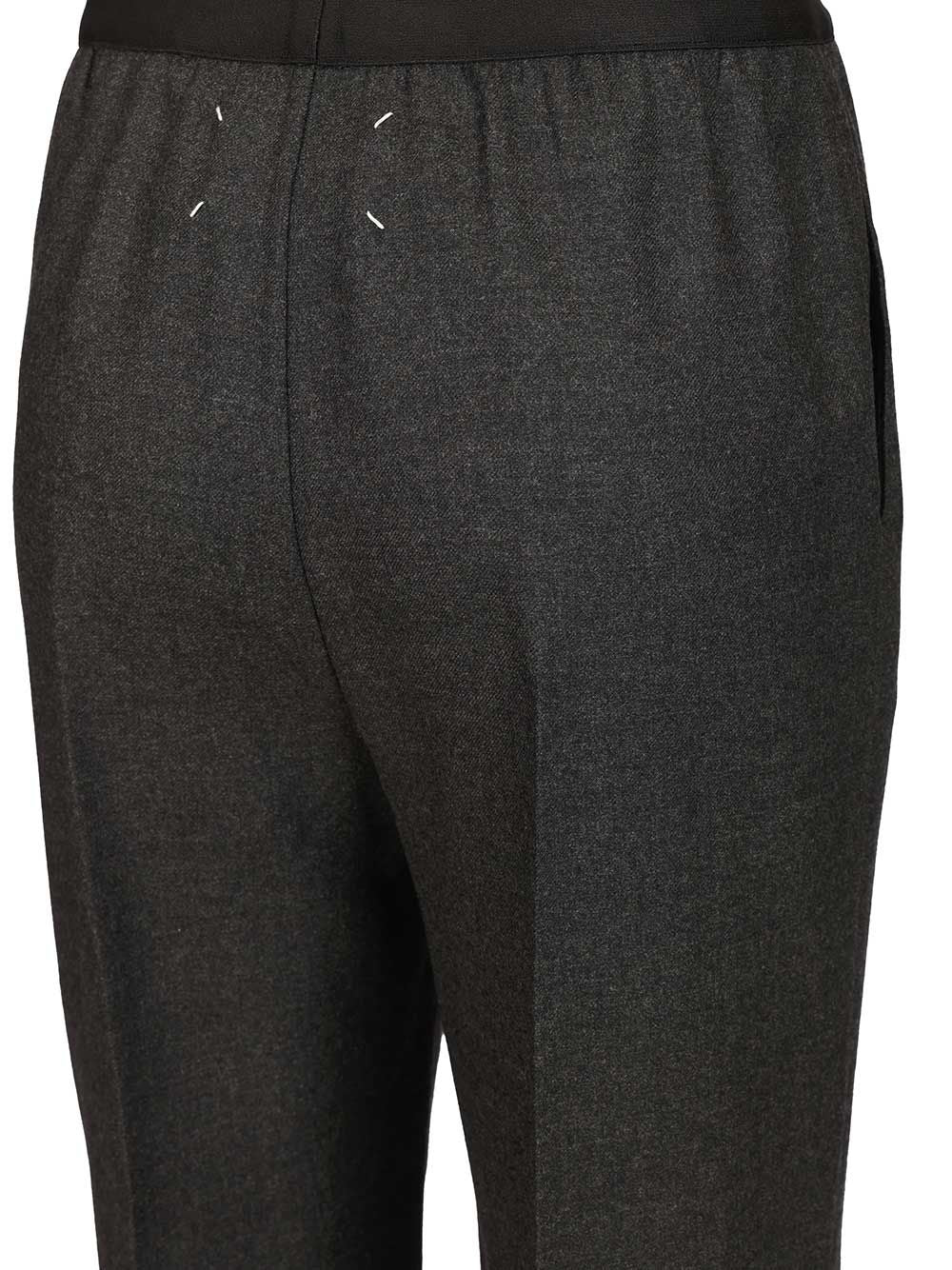 Maison Margiela Straight Wool Trousers - Grey | aa9ff7c8ff9719a9a802345326c13c636354dfa5