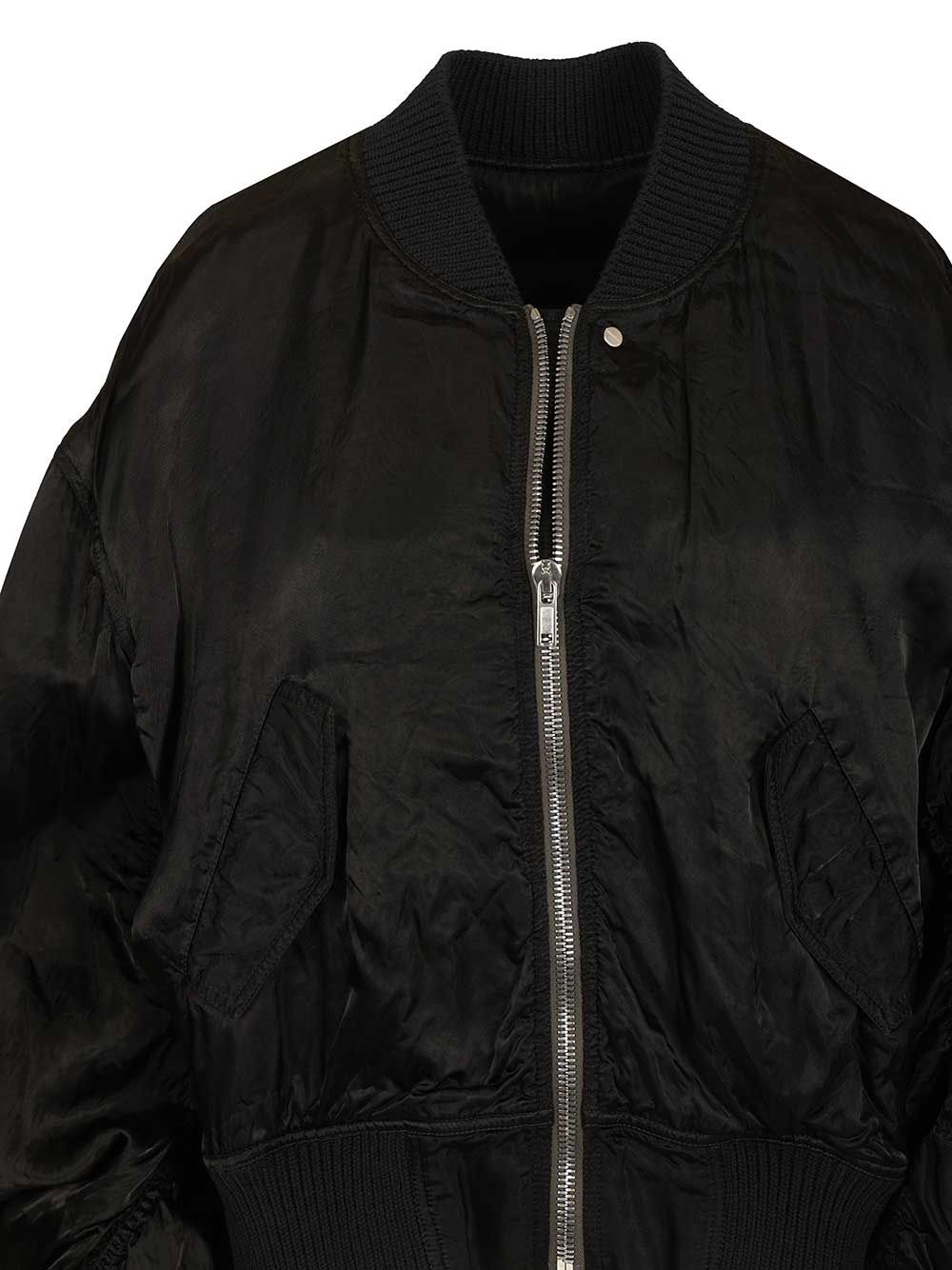 Rick Owens Secchia Flight Jackets - Black | d45d38607c6101b929497697b1d8d06cc62f22e3