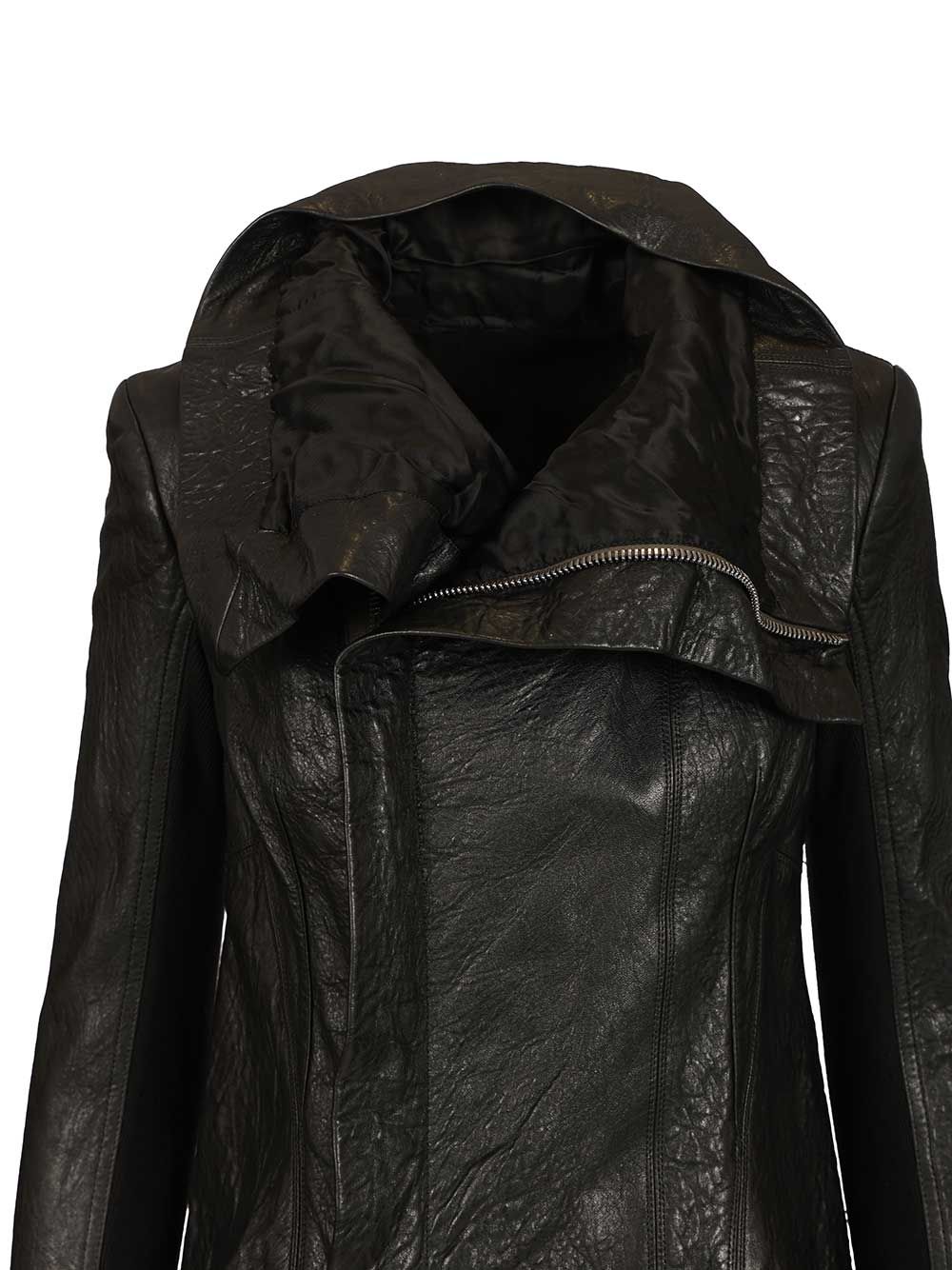 Rick Owens Naska Biker Leather Jacket Jackets - Black | 77d9866a0b2ea5914a06681822e71de139a6b2b9