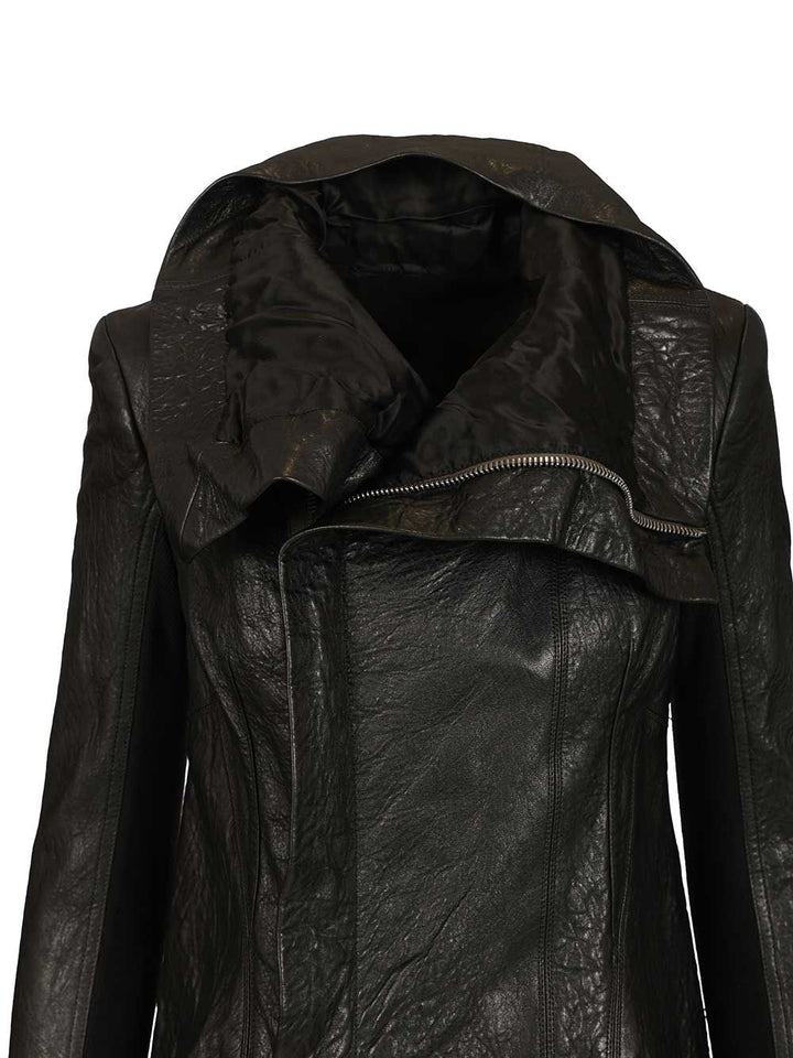 Rick Owens Naska Biker Leather Jacket Jackets - Black | 77d9866a0b2ea5914a06681822e71de139a6b2b9