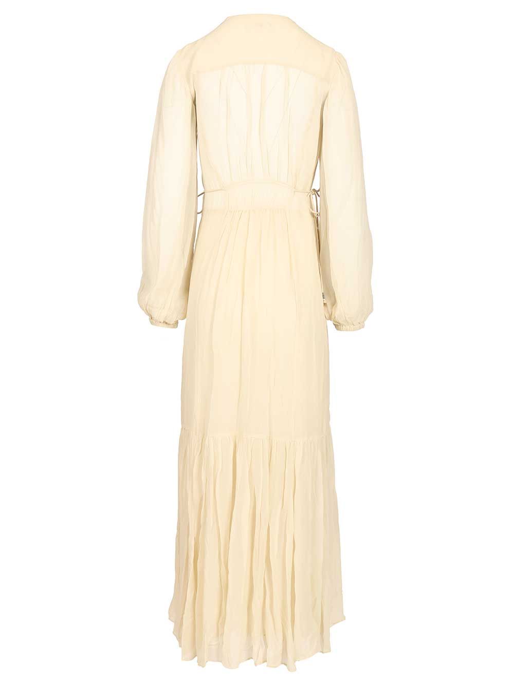 Marant Etoile Briane Long Dress Dresses - Beige | e09237dfae9bb2da08f8651ffacad81c6d8b45ef