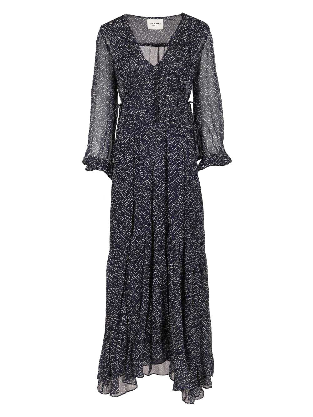 Marant Etoile Briane Long Dress Dresses - Blue | 0d7e4126014fd7818969377ae705e8d8dcb80125