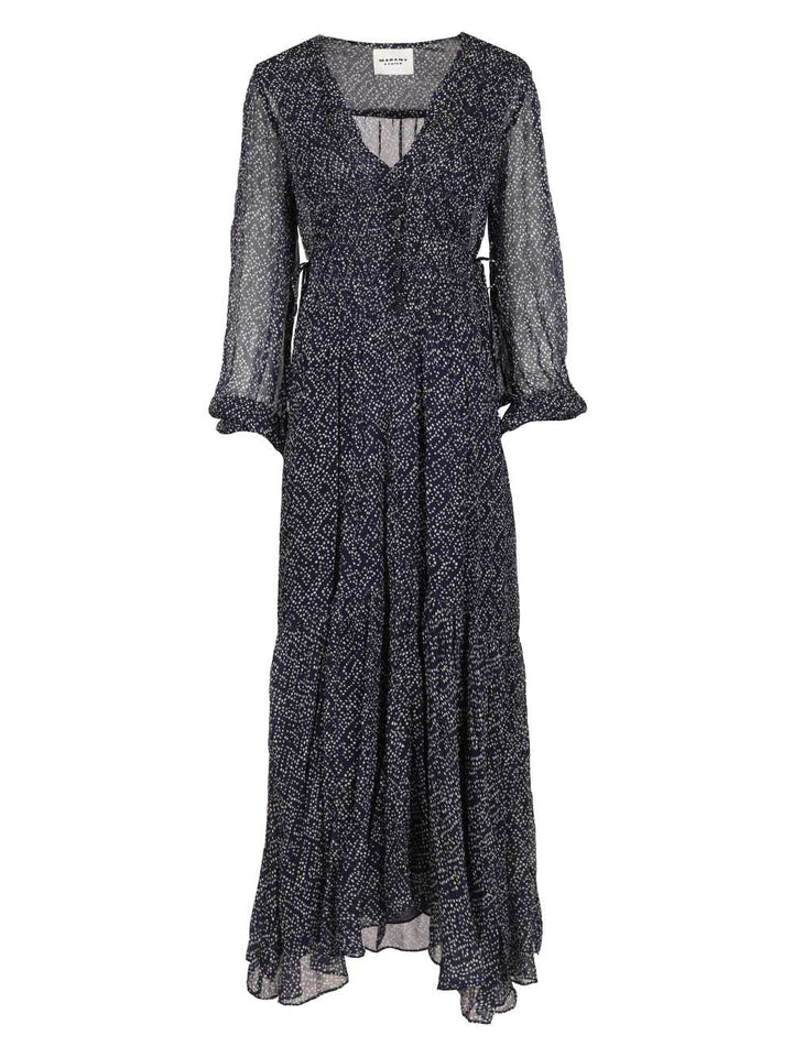 Marant Etoile Briane Long Dress Dresses - Blue | 0d7e4126014fd7818969377ae705e8d8dcb80125