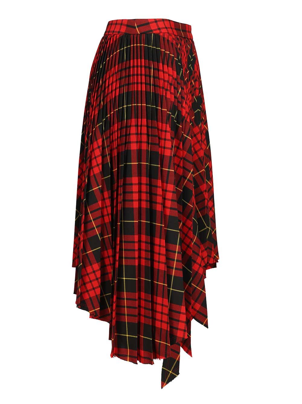 Mcqueen Macqueen Tartan Asymmetric Skirt Skirts - Red | eb57a7e24422c36876fa06d8aebfbb33ce102671