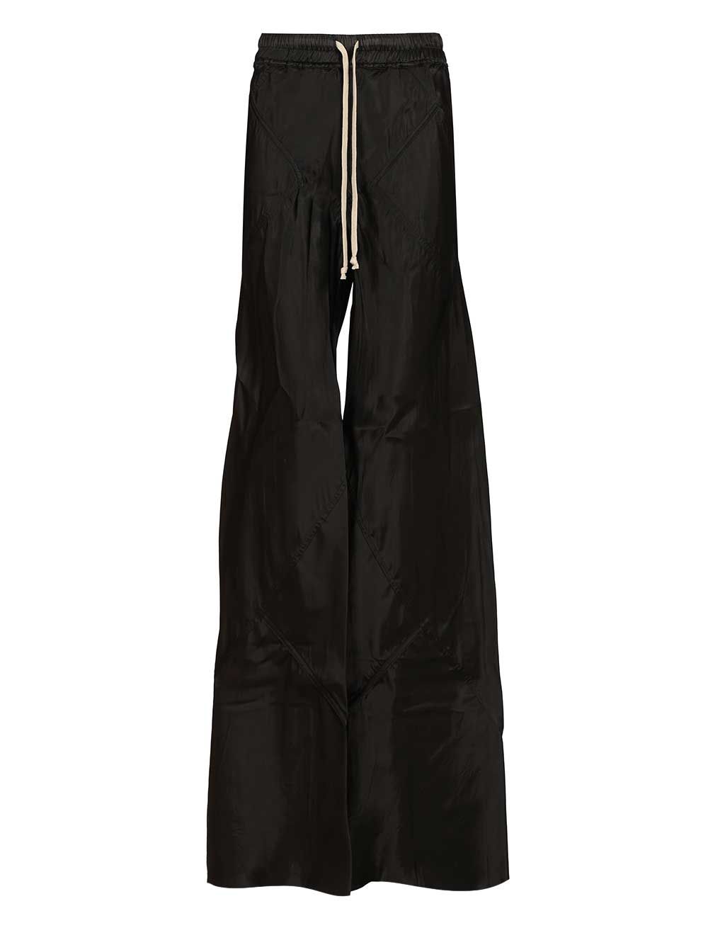 Rick Owens Wide Leg  With A Glossy Finish Trousers - Black | 58b42b330be1844e8fa40b10d1e06146c745fa55