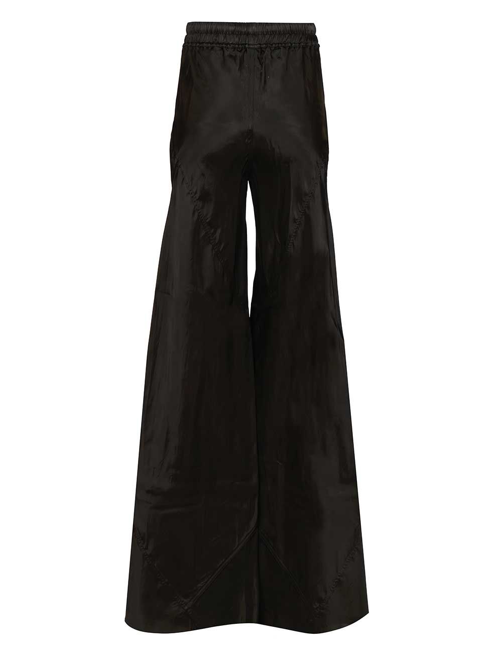 Rick Owens Wide Leg  With A Glossy Finish Trousers - Black | 25bdeb6ac08e0f442a032f1d83d47680feea13c8