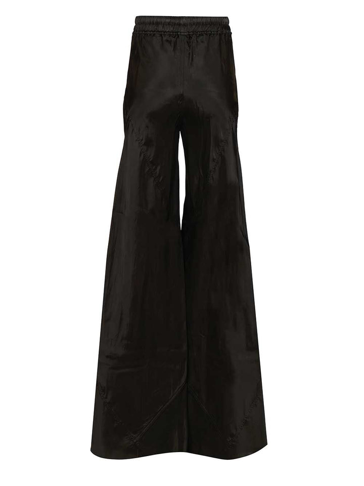 Rick Owens Wide Leg  With A Glossy Finish Trousers - Black | 25bdeb6ac08e0f442a032f1d83d47680feea13c8