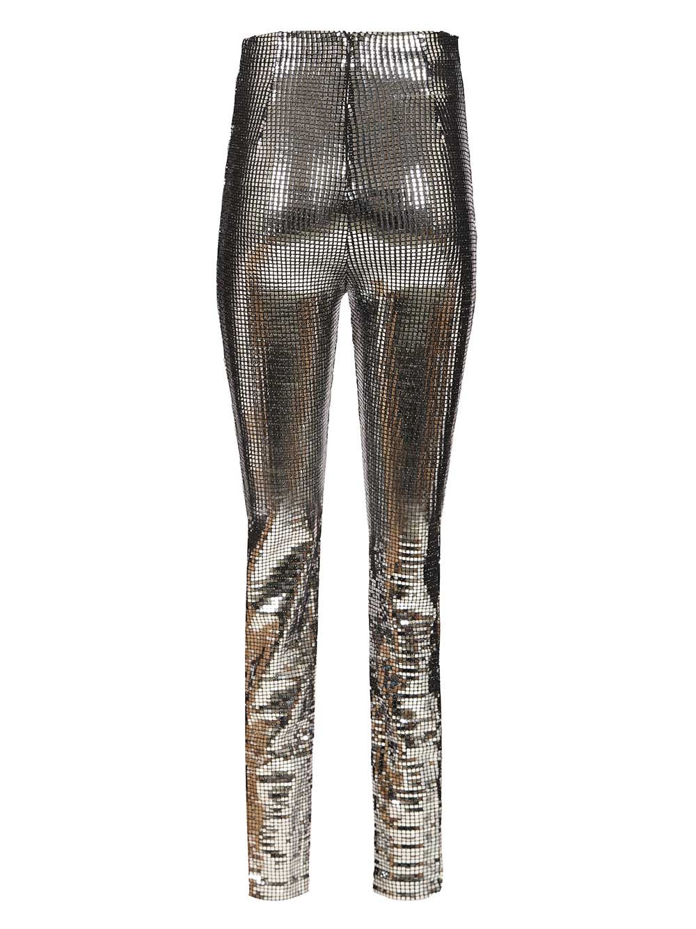 Mm6 Maison Margiela Metallic Sequin Trousers - Silver | d630695b48226ca787bec5d16f461f8a77cf8e6a