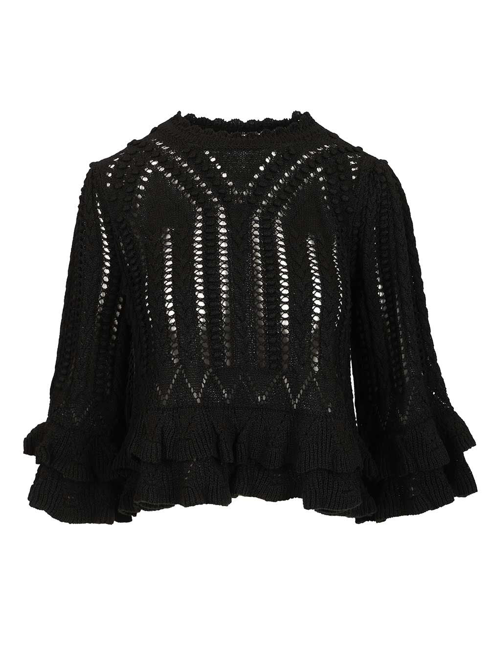 Marant Etoile Norma Knitted Top Tops - Black | 6fed2c7de012ca98b9d102f0feb5789ea853a401