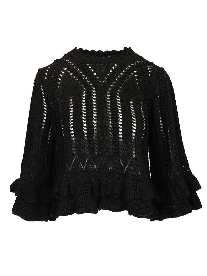 Marant Etoile Norma Knitted Top Tops - Black | 6fed2c7de012ca98b9d102f0feb5789ea853a401