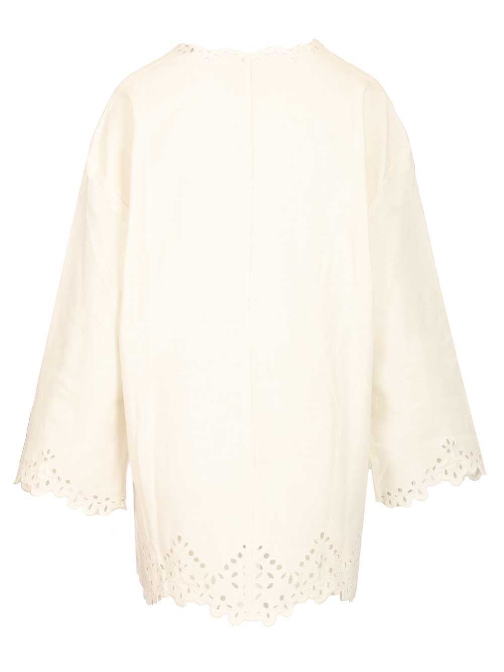 Marant Etoile Short Shérazade Dress Tops - White | 3a311df002693b729fc0039df665f59b1d33323f