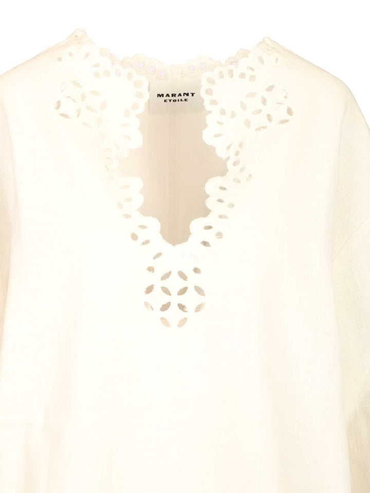 Marant Etoile Short Shérazade Dress Tops - White | a77cbf48eda5a63eff1e27bc06017eb9f71cac62
