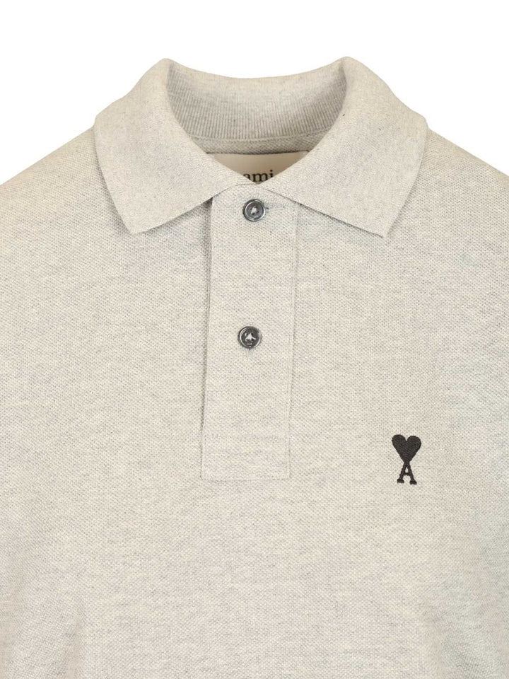 Ami Ami De Coeur Polo shirt - Grey | 07f6d204149551bff7ef1a154c1080032753e6f2