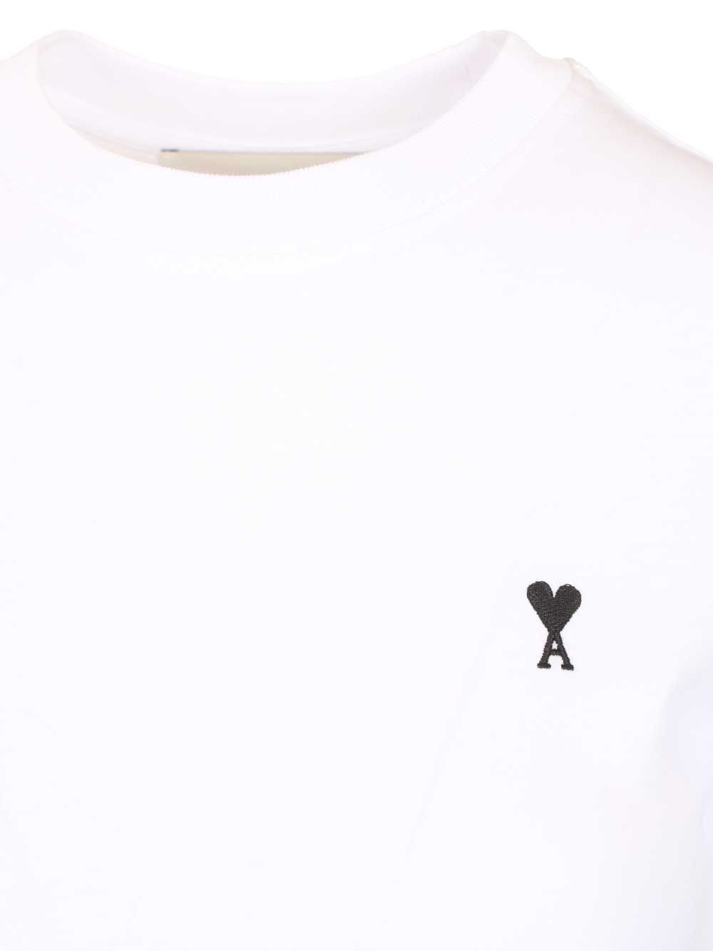 Ami Ami De Coeur Crew Neck T-Shirt - White | 40ff0fa9f4ebd41f97886991f1a5cbd293cf92c1