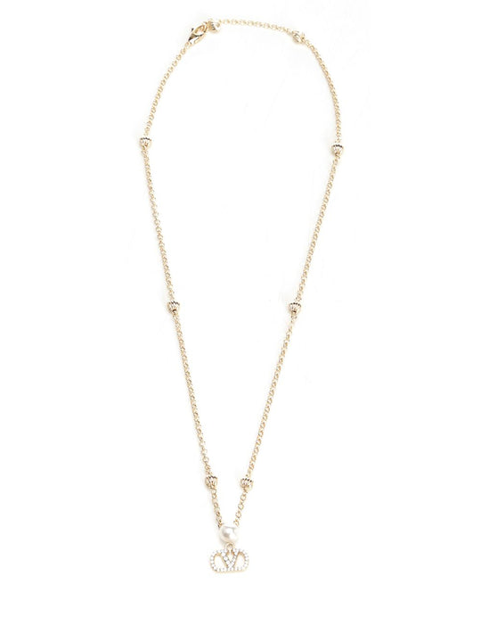 Necklace (L.42) | Vlogo Signature Strass | Metallo/Perla/Strass Jewelry Gold