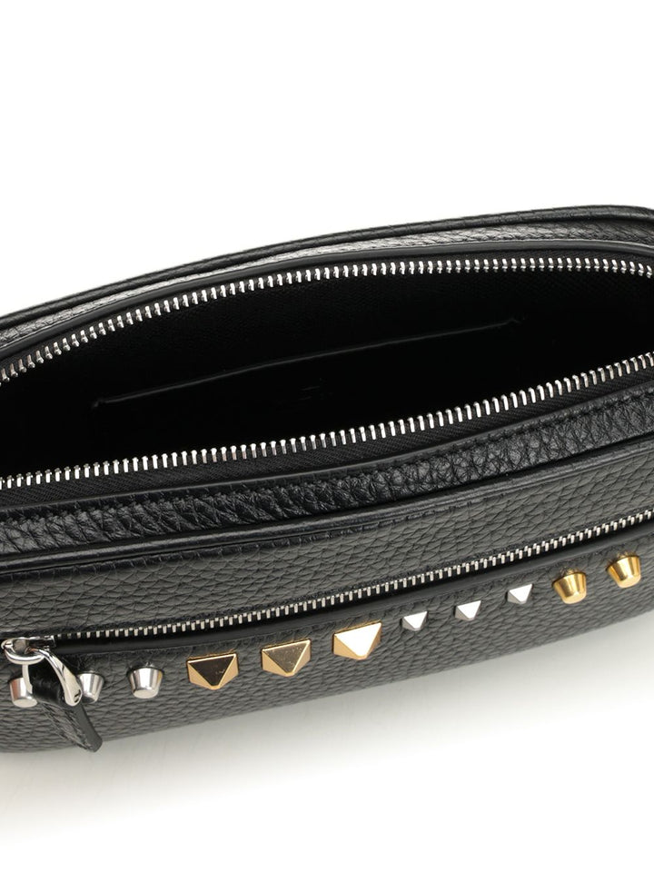 Valentino Garavani Leather Clutch Bag Crossbody Bags - Black | 96e28576533c4193485c1981bdf02b55f1bd1a6c