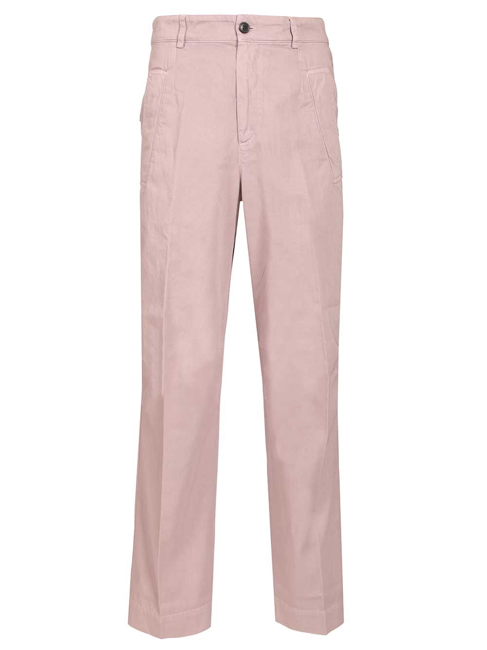 Dries Van Noten Otton Twill Trousers - Rose | 71faf437100f19cd8808632485e59c507ed46d11