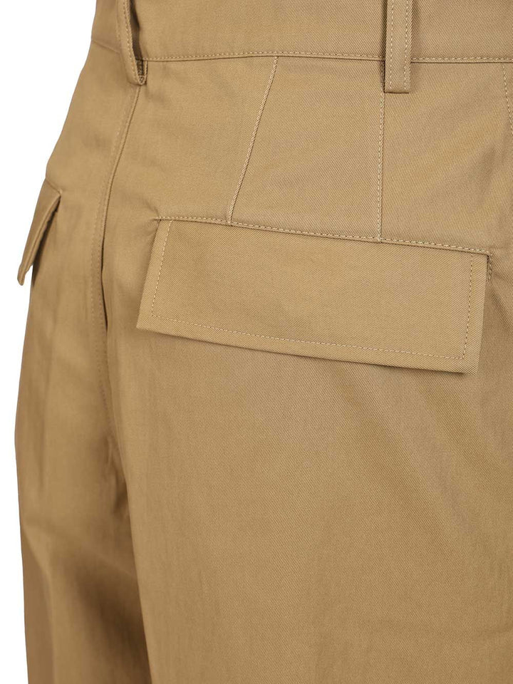 Dries Van Noten Cotton Twill Trousers - Beige | d8c67fea72842e12f3a41b18a879dbcded9c9661