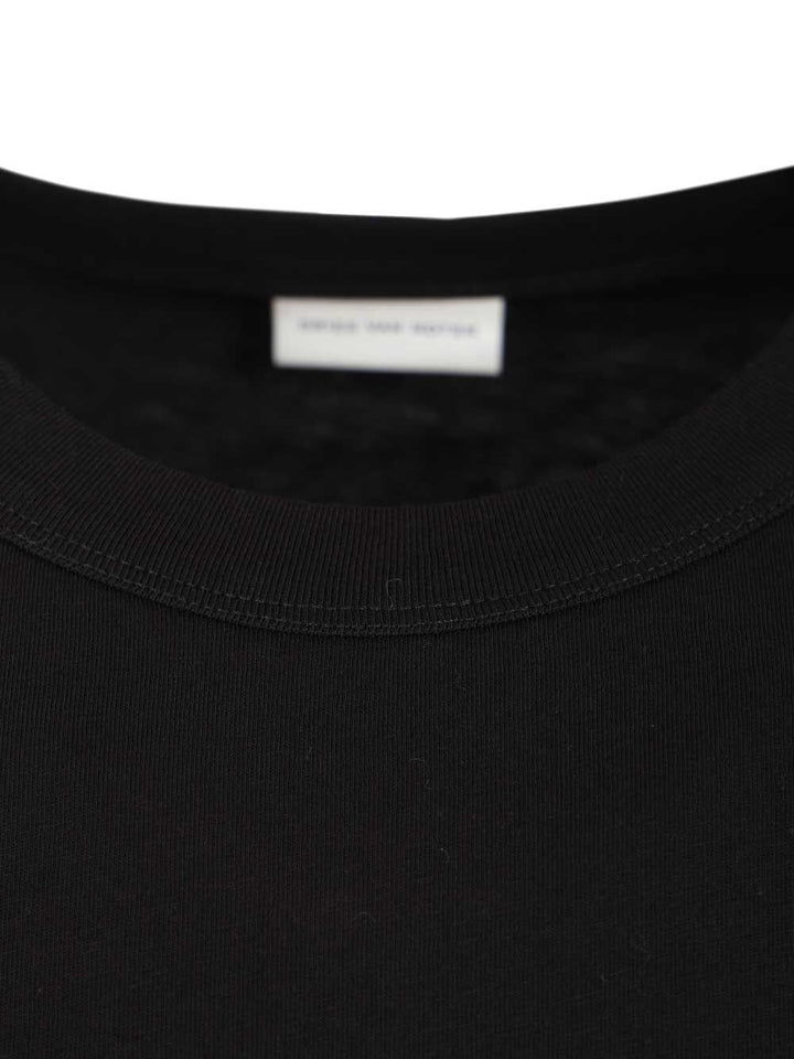 Dries Van Noten Cotton T-Shirt - Black | d1a7018984884877d7ed7fe40f015e2d7ed4d873
