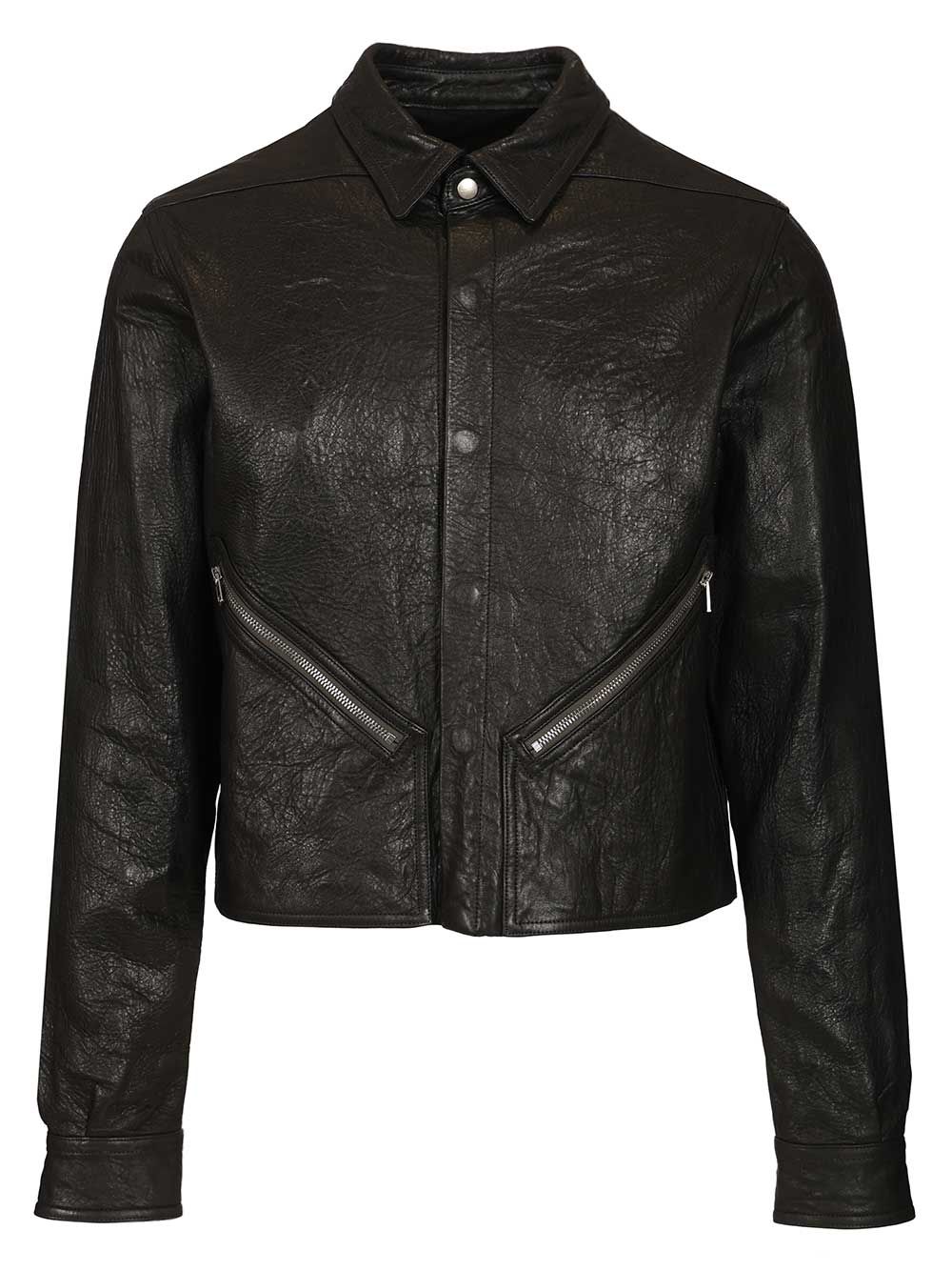 Rick Owens Tour Alice Shirt In Leather Jackets - Black | 9d3780c05c3d5b6d9381ca00d3318b4984772d46