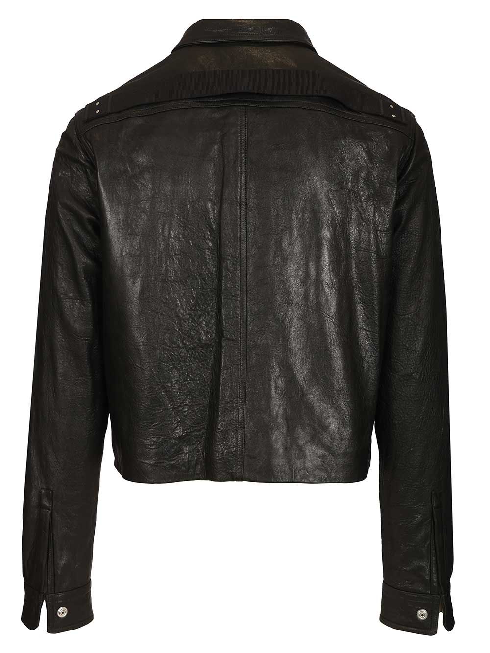 Rick Owens Tour Alice Shirt In Leather Jackets - Black | 7360eeed6e0b2beaeef7e39727858ae6959e979a