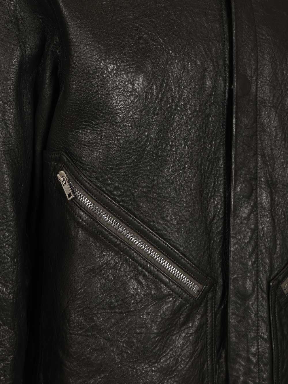 Rick Owens Tour Alice Shirt In Leather Jackets - Black | dc627baaad70bd52fb8179a6951fadb1c1afe6ef