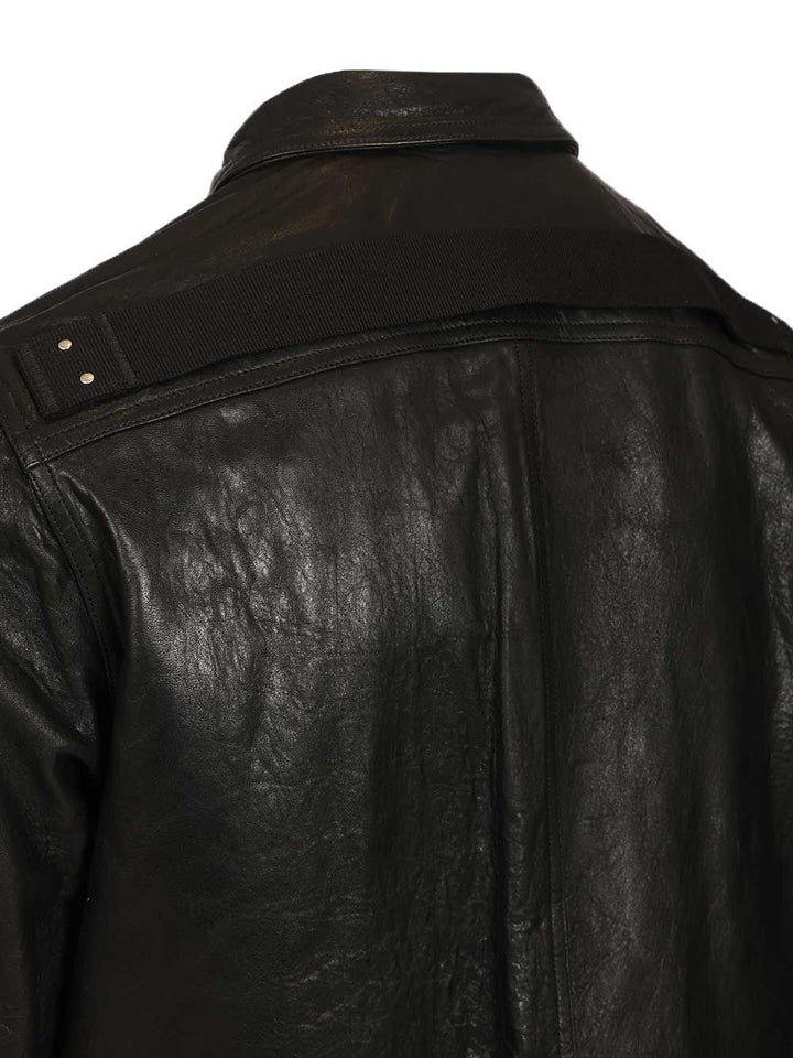 Rick Owens Tour Alice Shirt In Leather Jackets - Black | 678a304d29f1b0255cd5824385205ae2f90d0738