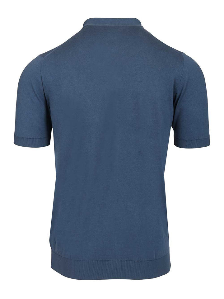 Fedeli Crew Neck T-Shirt Knitwear - Blue | 2c2bbb422160159701be2134fd371f396f6ef83c