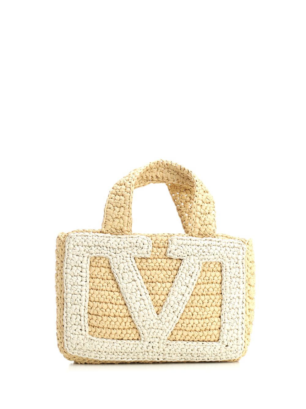 Small Tote | Viva Superstar Crochet | Crochet Rafia Handbags Black