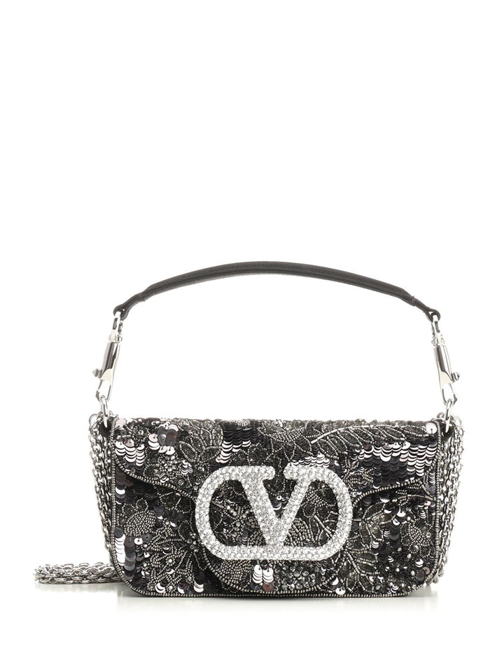 Valentino Garavani Locò Shoulder Bags - Grey | 4c2baba7e9516ab8ceec84a8f5741e4e5cf12e7d
