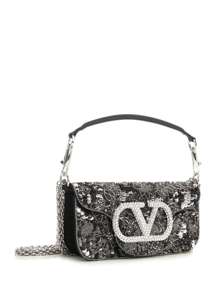 Valentino Garavani Locò Shoulder Bags - Grey | 89ce14ceaeab48d4142c5c888c04ad2278171bd8