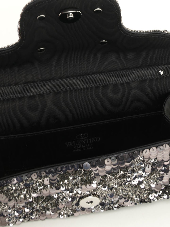 Valentino Garavani Locò Shoulder Bags - Grey | a84926d4c0774731842d457e09041f44a6b86001