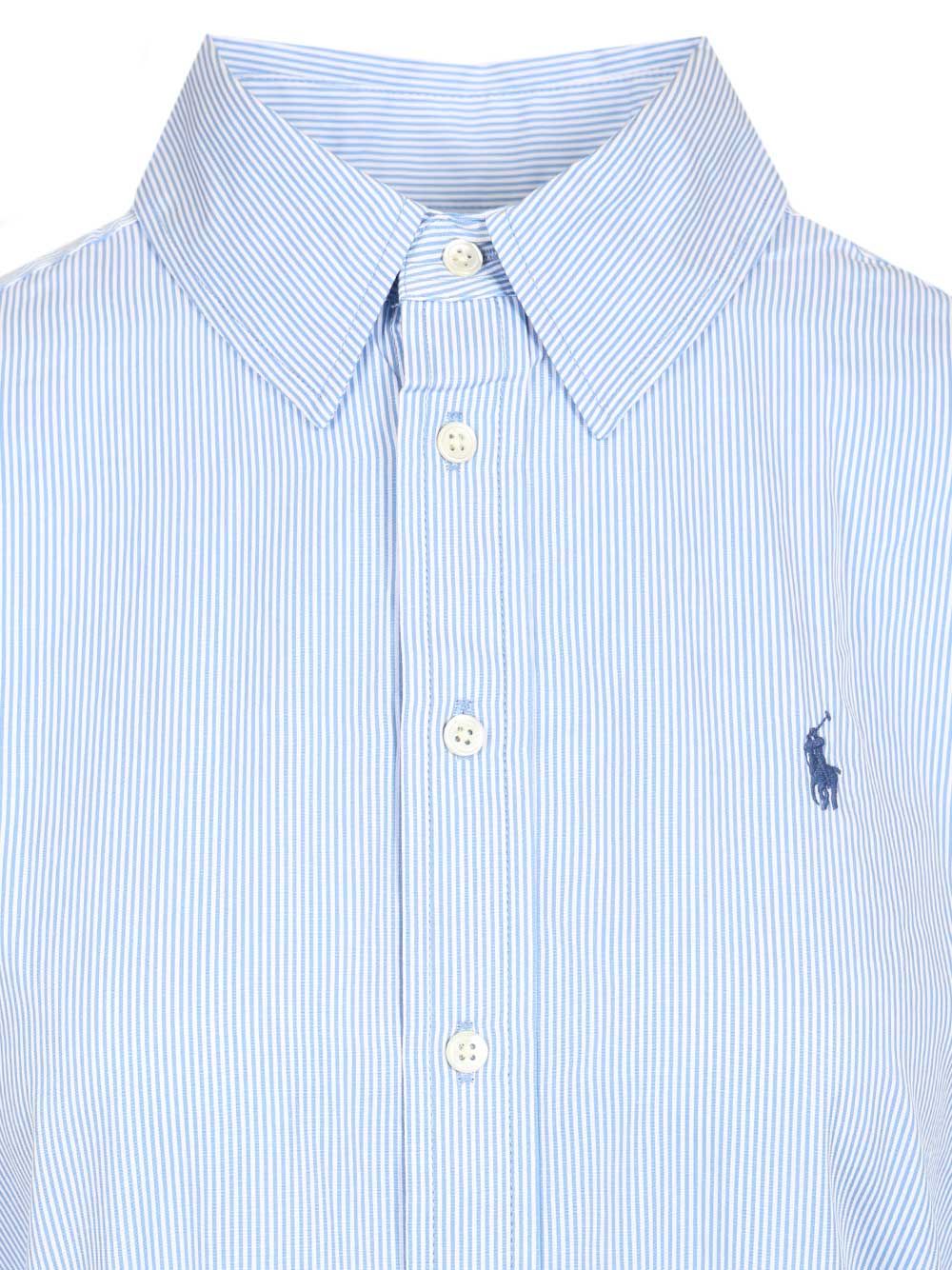 Polo Ralph Lauren Shirt Dress With Belt Dresses - Light blue | a899516e81f8a2189dc060aef4de4ecc8f507344