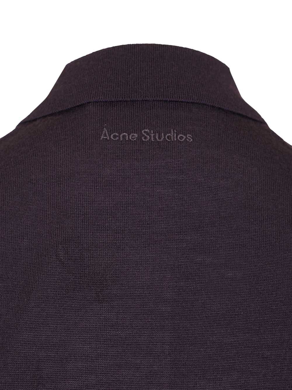 Acne Studios Layered Wool Polo shirt - Violet | 7fbcc283a3acf1f3c55f5bb707221eef7e83f778