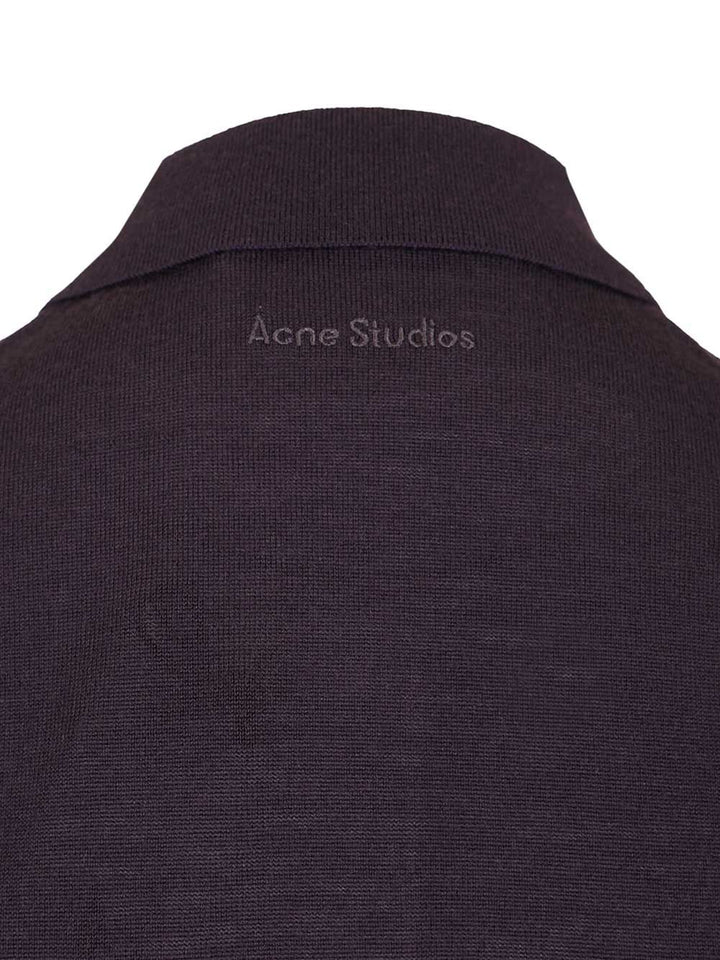 Acne Studios Layered Wool Polo shirt - Violet | 7fbcc283a3acf1f3c55f5bb707221eef7e83f778