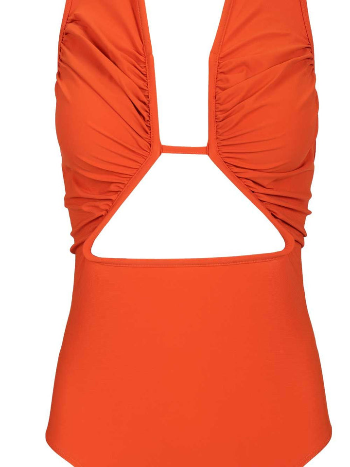 Rick Owens Halter Prong One-Piece Swimsuit Swimwear - Orange | ea9f0c68597d524518abfb0eebfa970c269e993e
