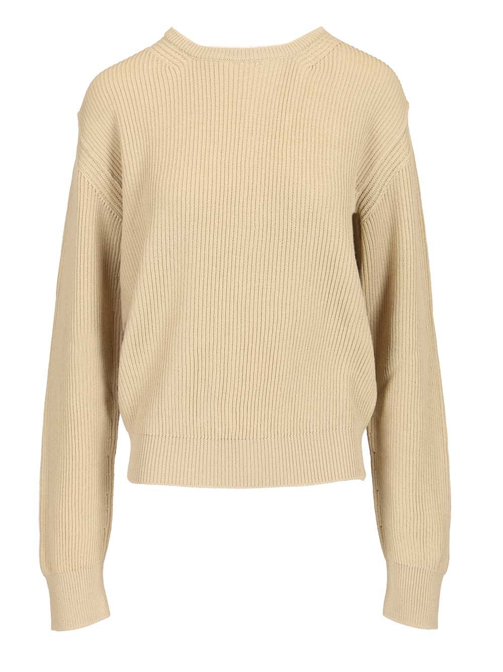 Rick Owens Concordians Al Pull Jersey Knitwear - Beige | 13543267417f09b353218c4f472e3427fe35ea16