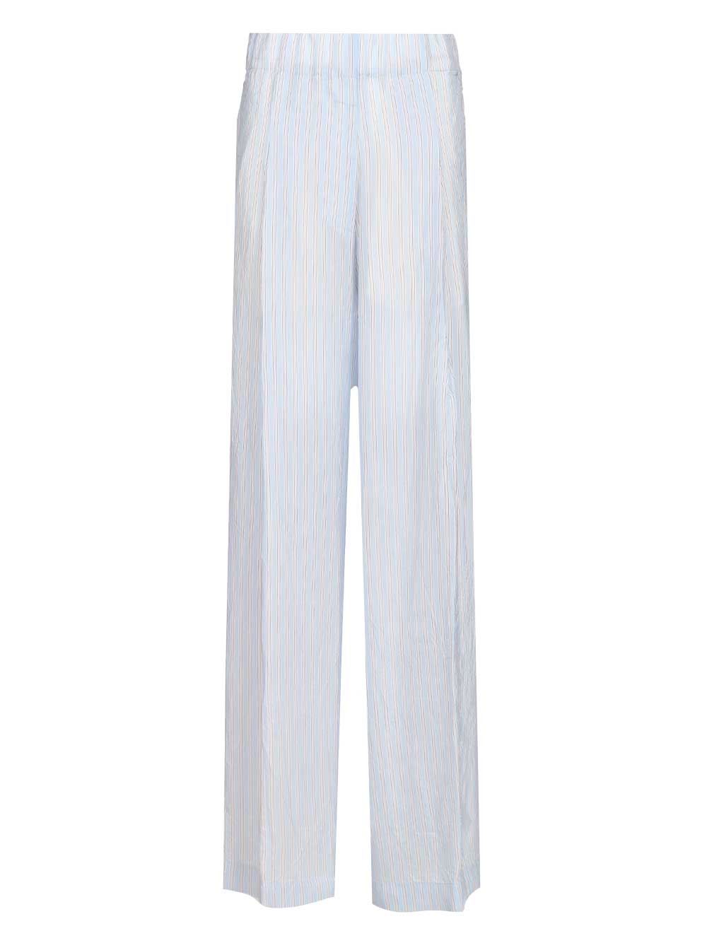 Dries Van Noten Striped Wide-Leg Trousers - Light blue | ccf41069dae7ce601348953a4d743cc1a284f546