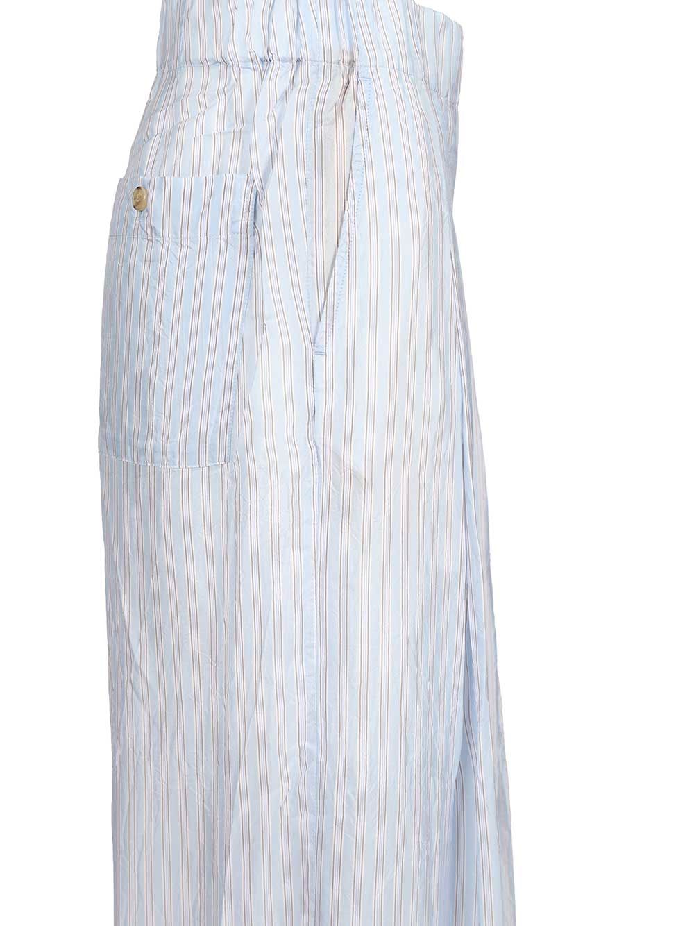 Dries Van Noten Striped Wide-Leg Trousers - Light blue | 9e5b2d0365441487a02af5d2677f00f486df5fa5
