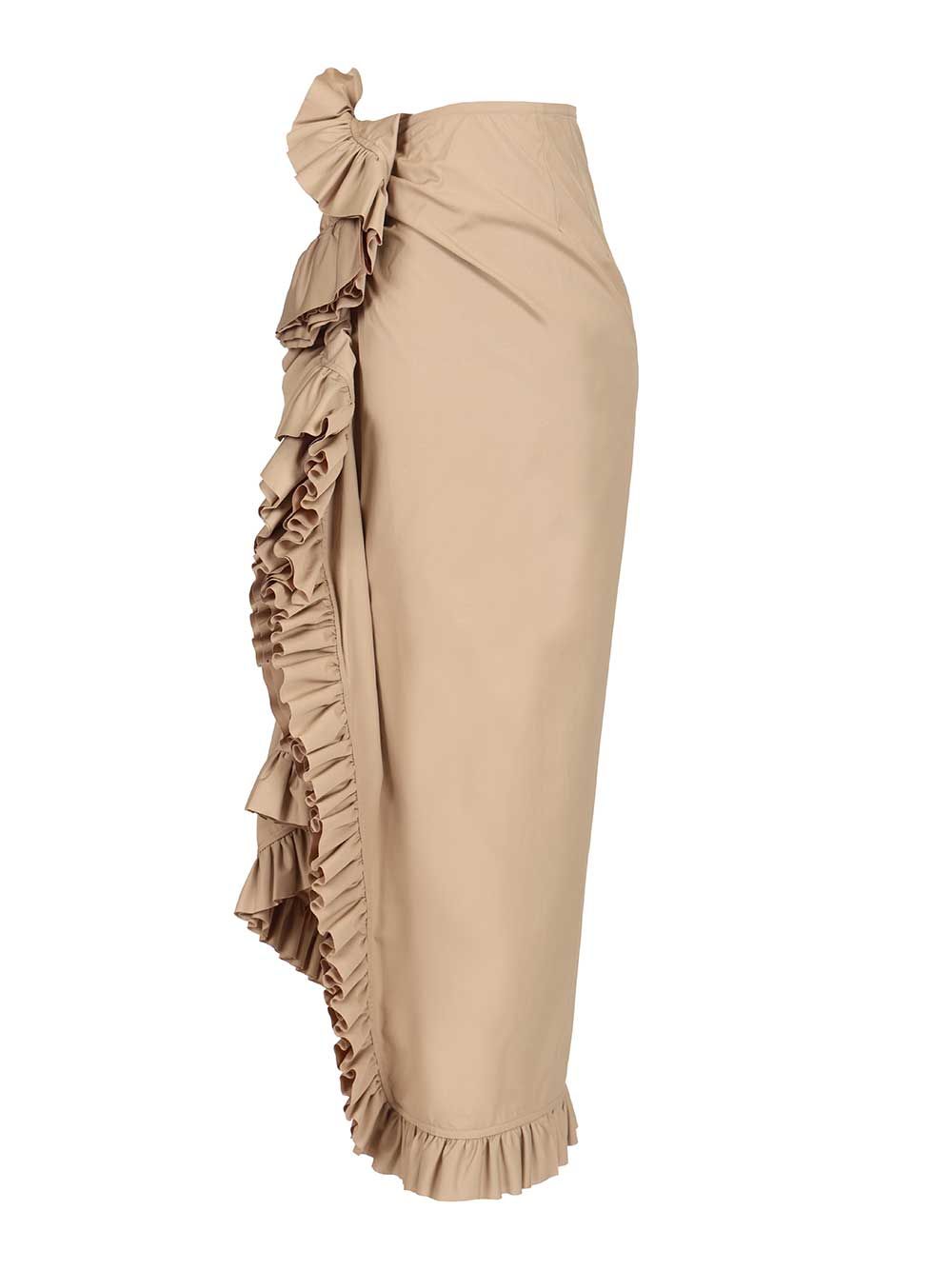 Dries Van Noten Sina Midi Skirt Skirts - Beige | 08138785cfb592fb6c982e84974c12228de88a4d