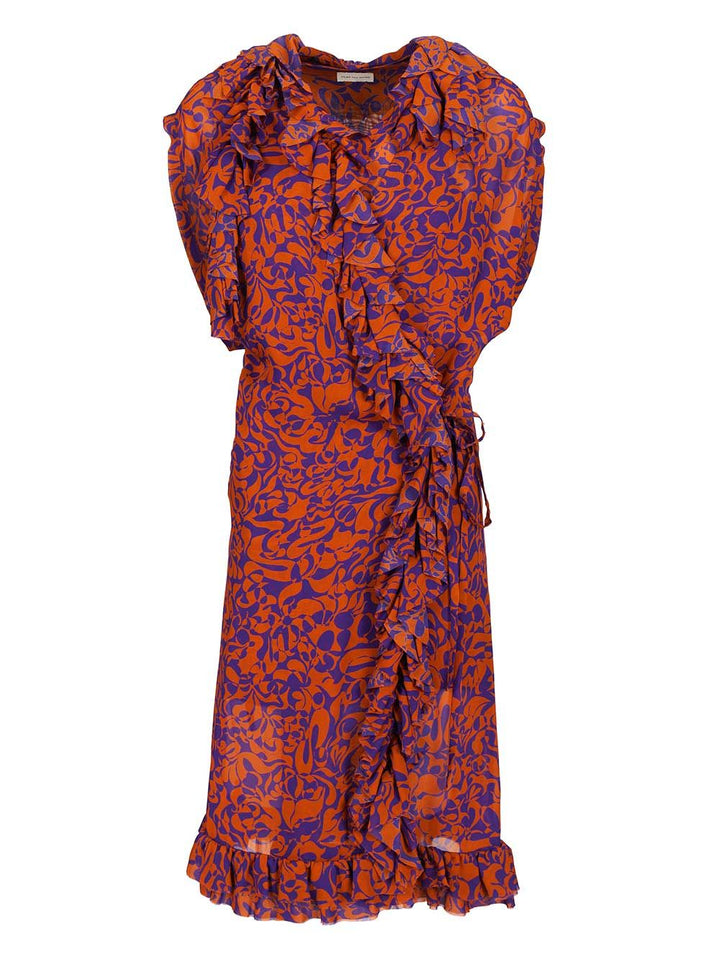Dries Van Noten Printed Dress With Ruffles Dresses - Multicolor | a120b6d1690b5d36a20fa9d91188a9ca4c7c8a25
