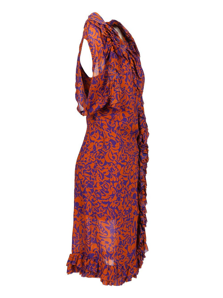 Dries Van Noten Printed Dress With Ruffles Dresses - Multicolor | d34b2b4a73686cb7d09f3fb92882502f567ef0b1